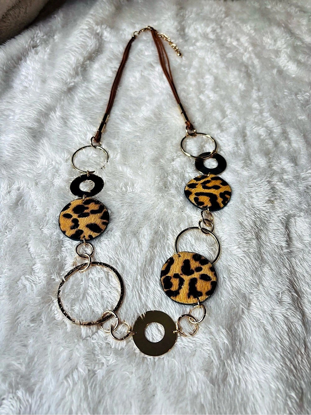 Leopard Print Statement Necklace